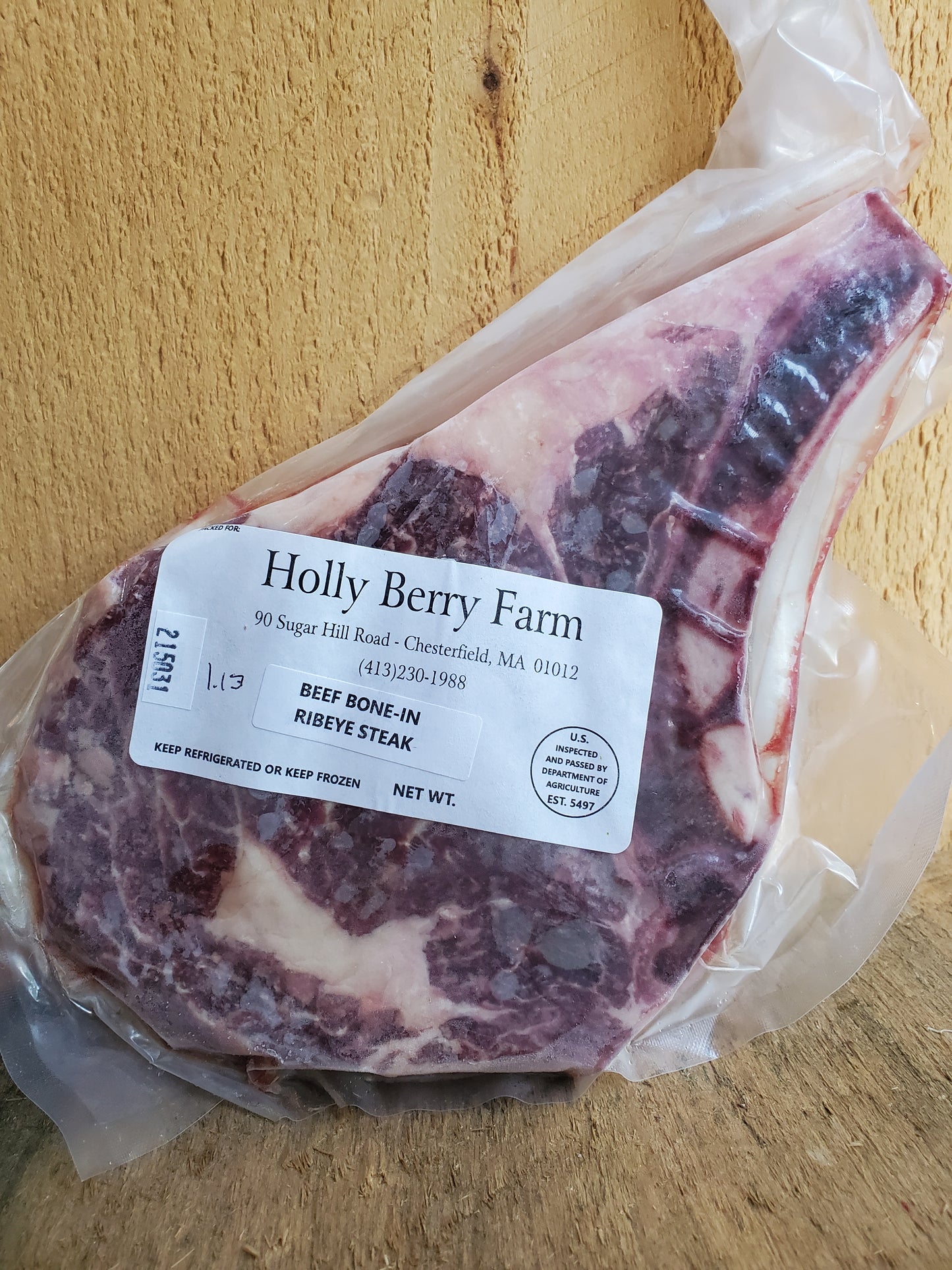 Beef, Bone-In Ribeye Steak, HB