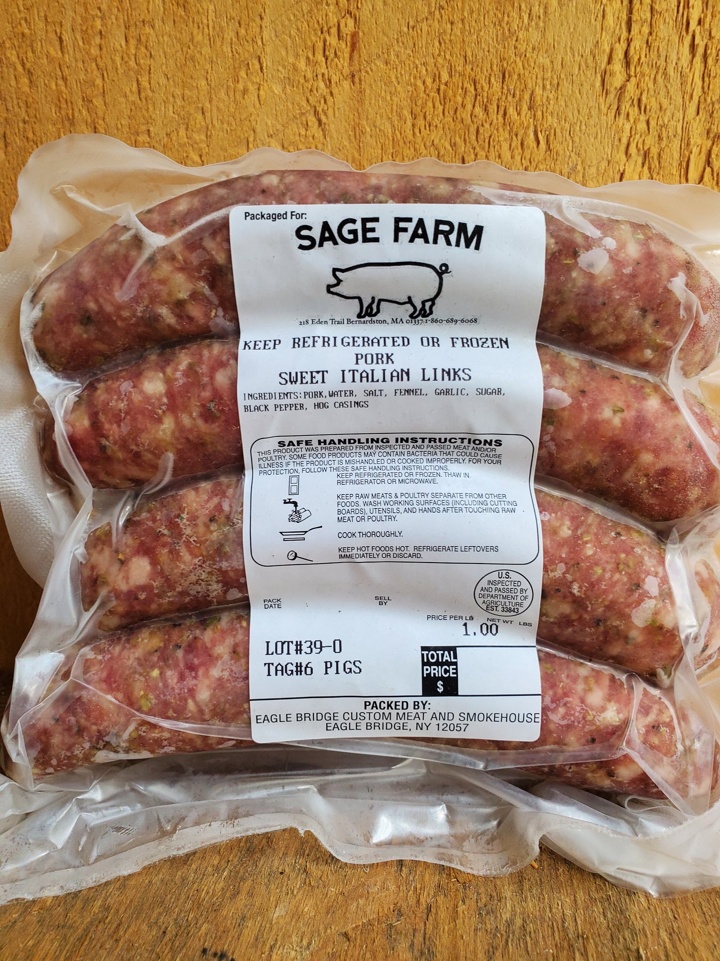 Pork, Sweet Italian