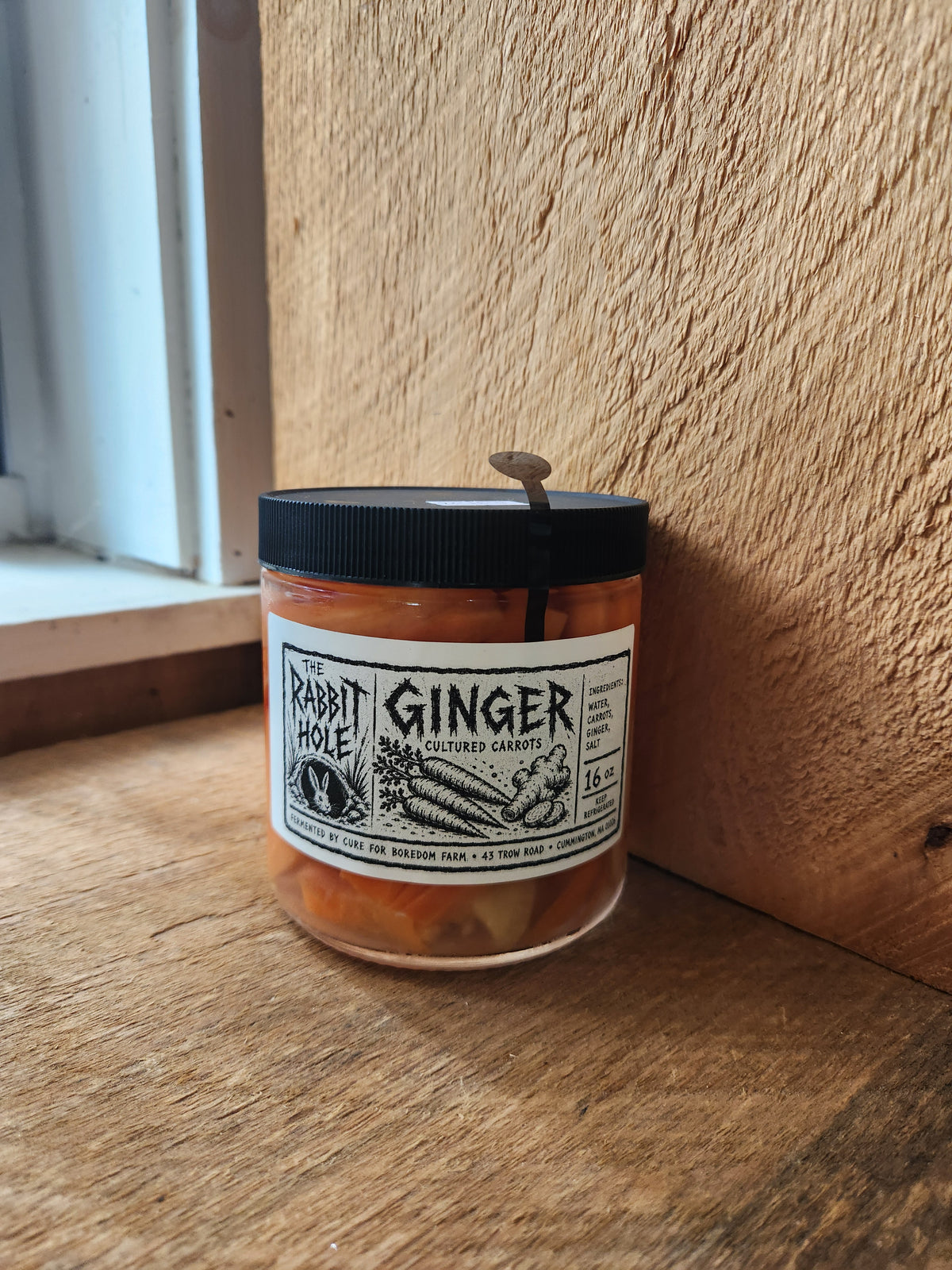 Cultured Carrots, Ginger, 16 oz jar