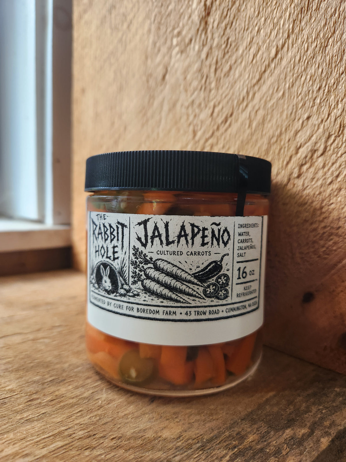 Cultured Carrots, Jalapeno, 16 oz jar