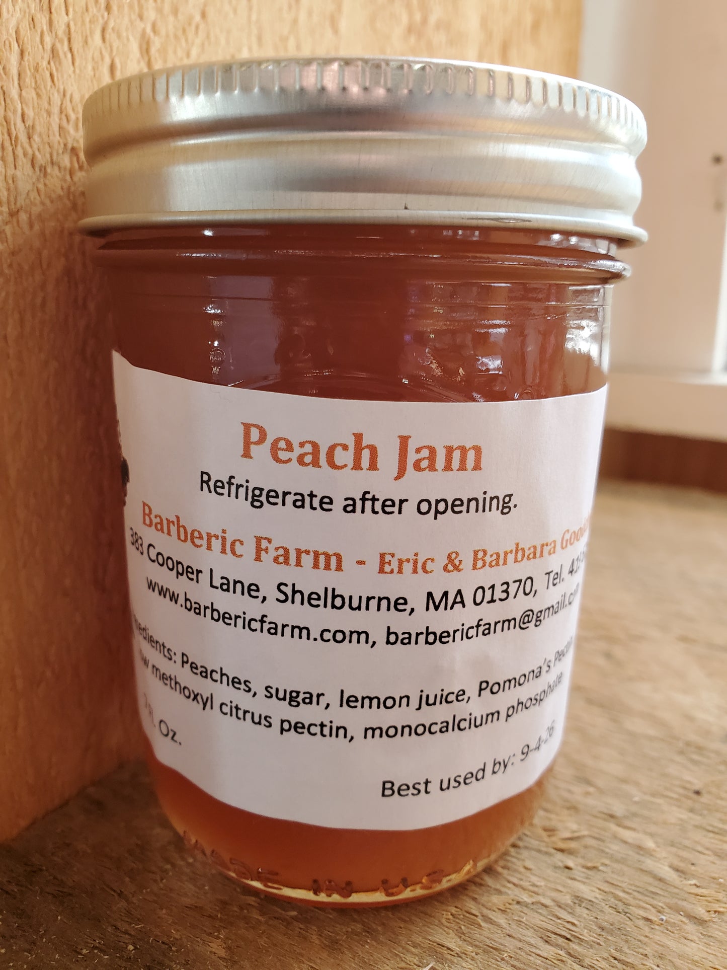 Peach Jam, half pint