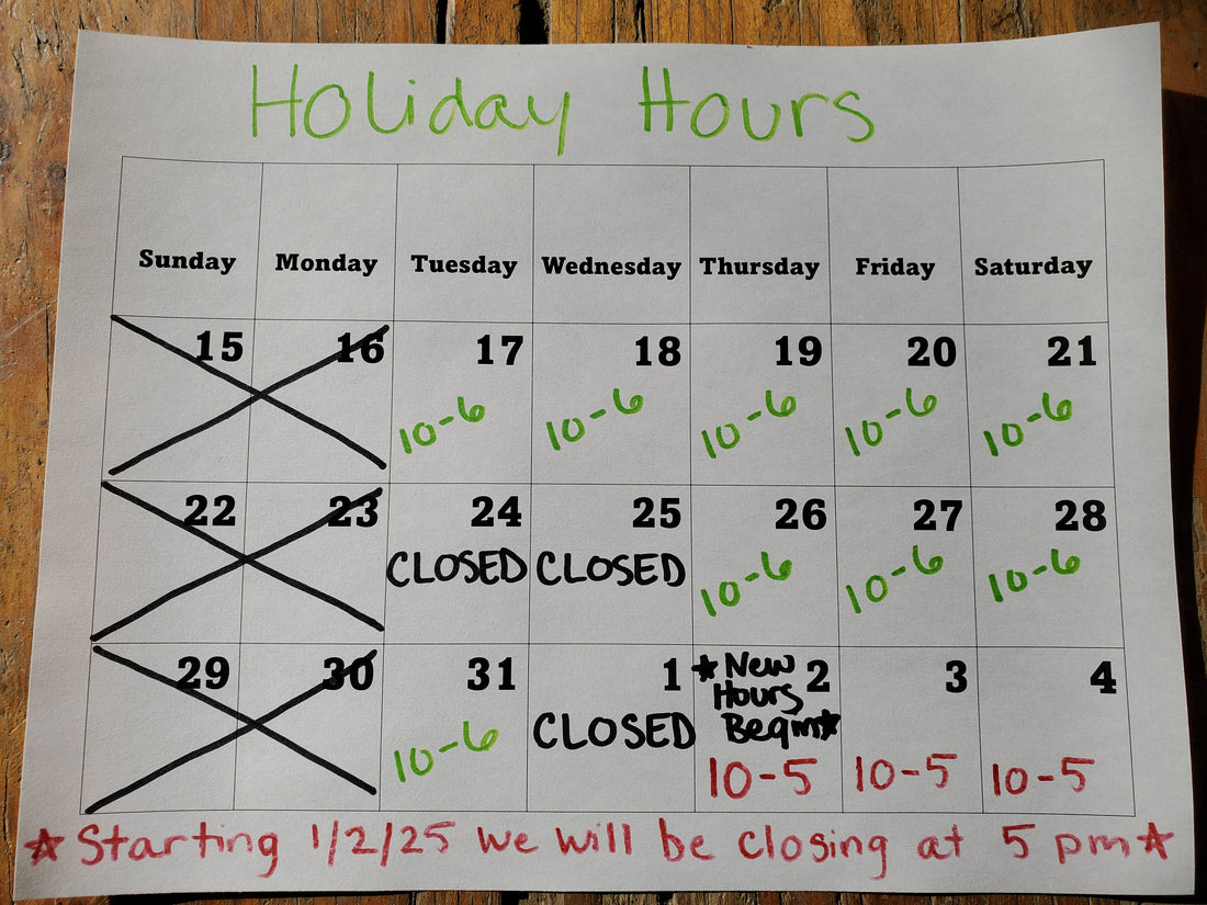 Holiday Hours 2024