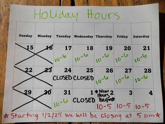 Holiday Hours 2024