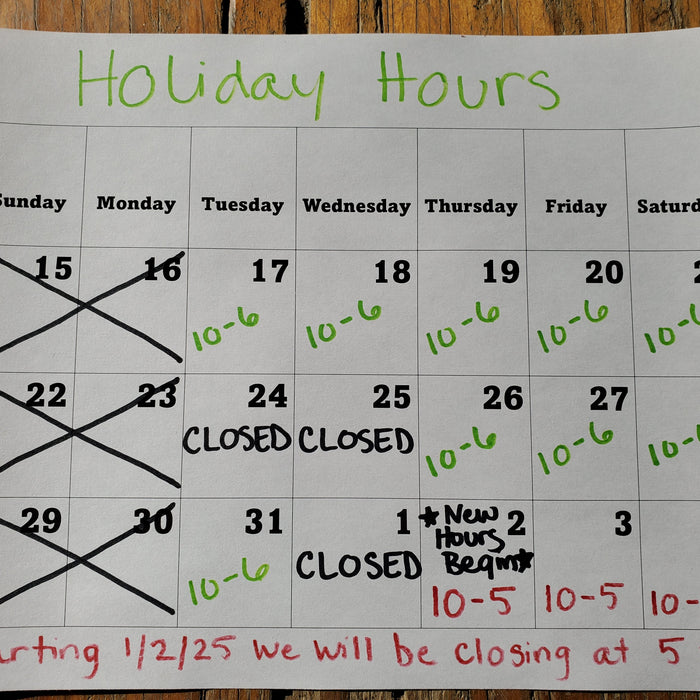 Holiday Hours 2024