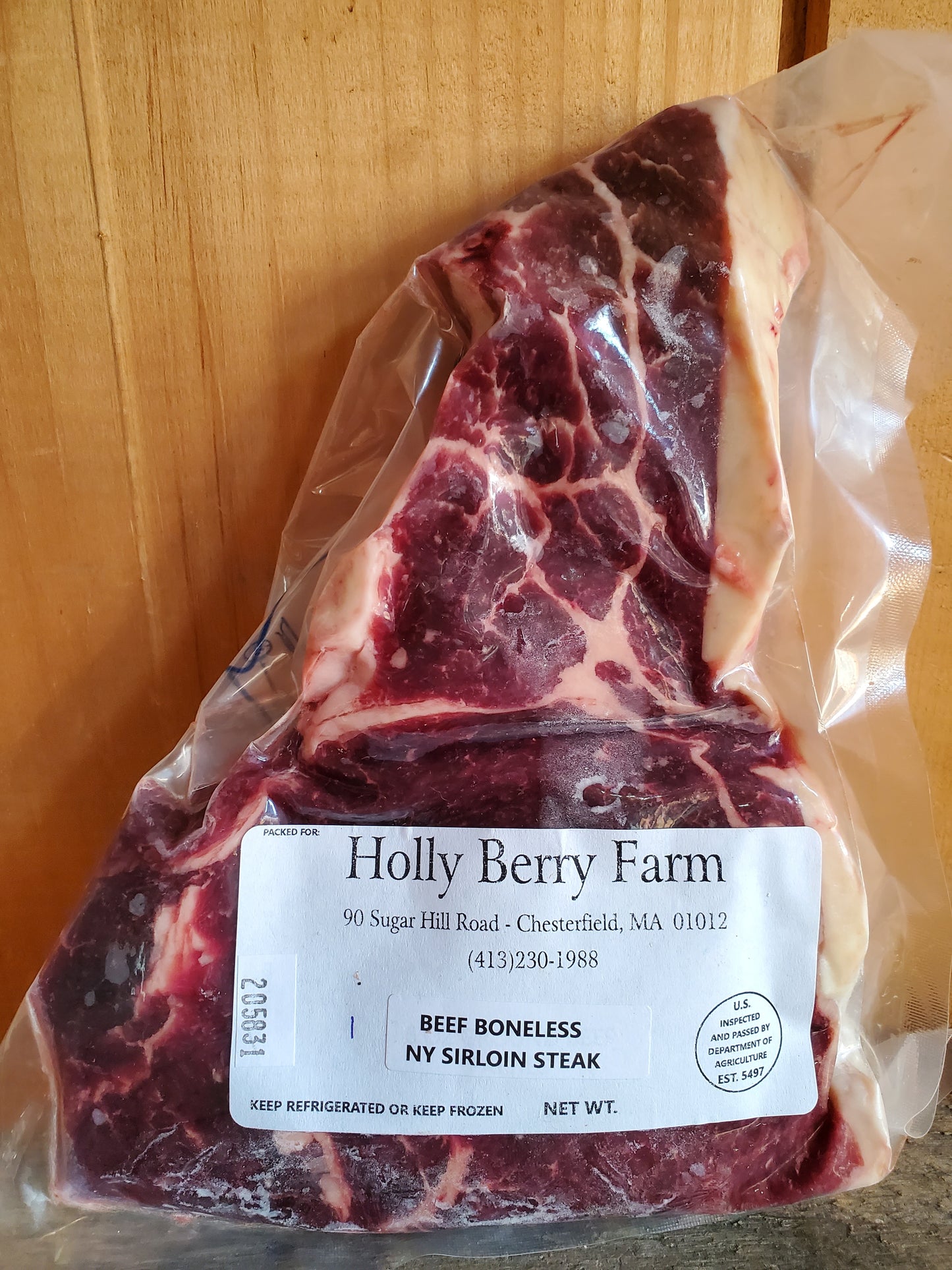Beef, New York Sirloin Steak, HB