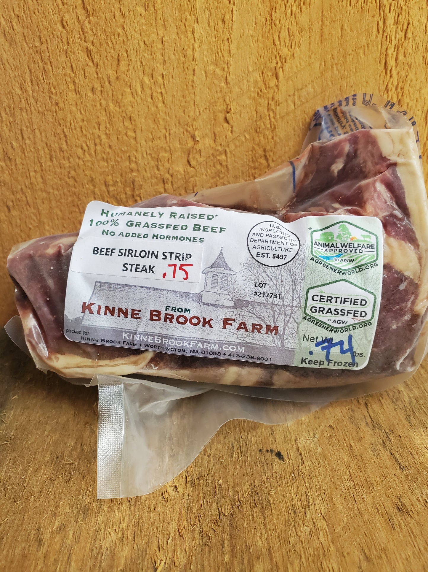 Beef, Sirloin Strip Steak, KB