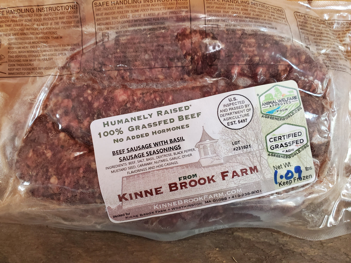 # Beef, Basil Sausage