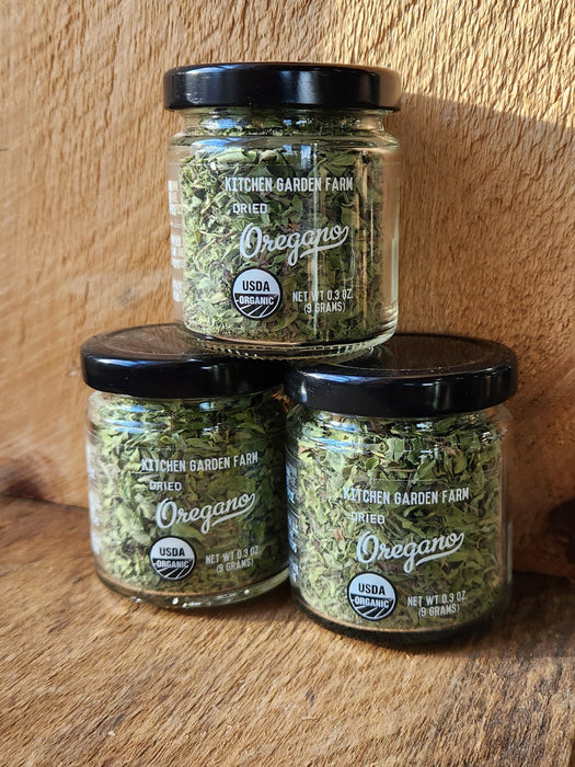 Oregano, Dried, Organic, .3 oz jar