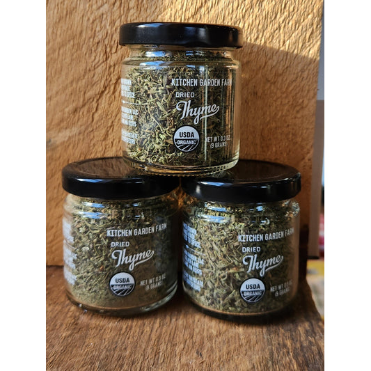 Thyme, Dried, Organic, .3 oz jar