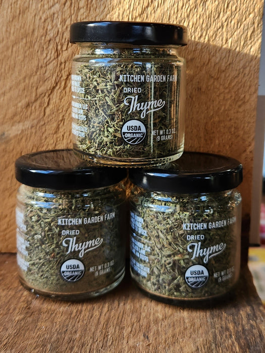 Thyme, Dried, Organic, .3 oz jar