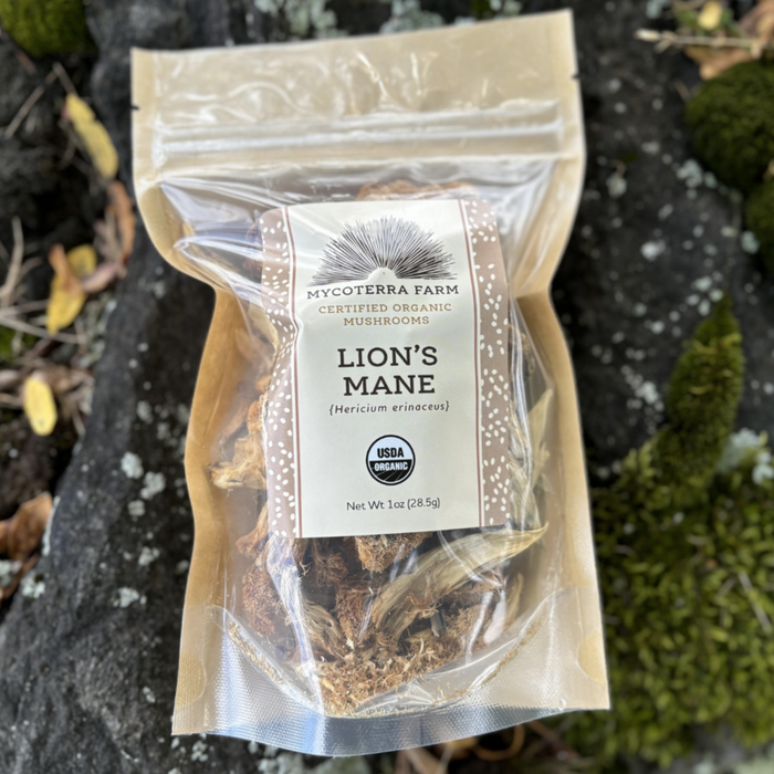 Dried Mushrooms, Lion's Mane, Organic, 1 oz