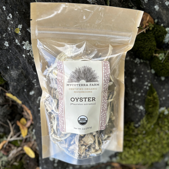 Dried Mushrooms, Oyster, Organic, 1 oz