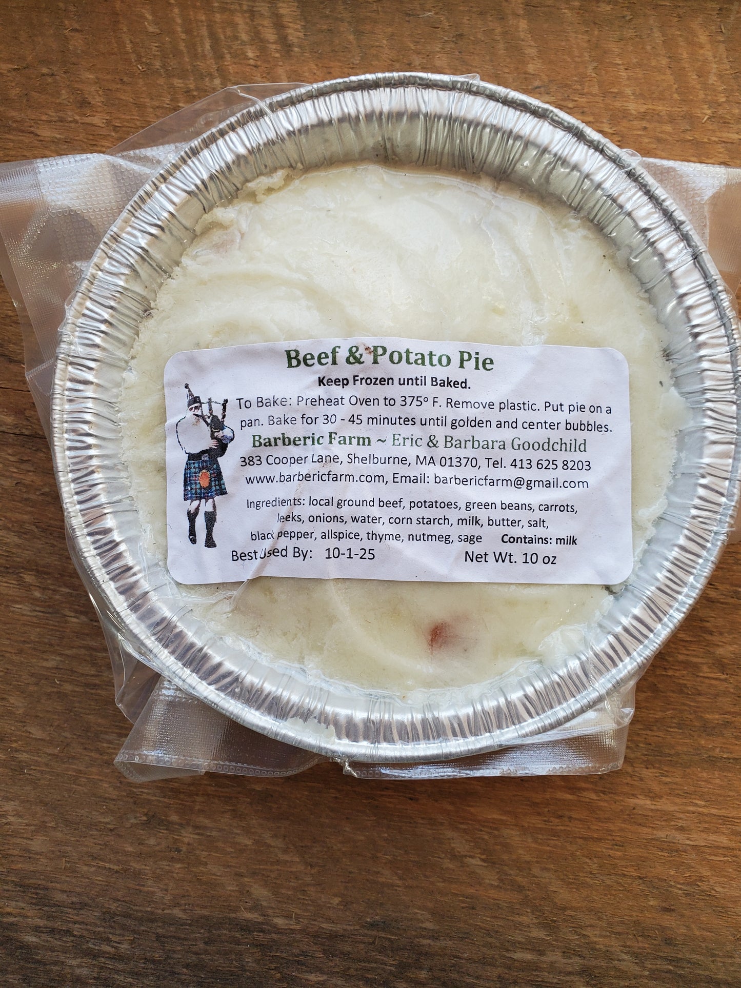 Beef and Potato Pie, 5 inch (Frozen)