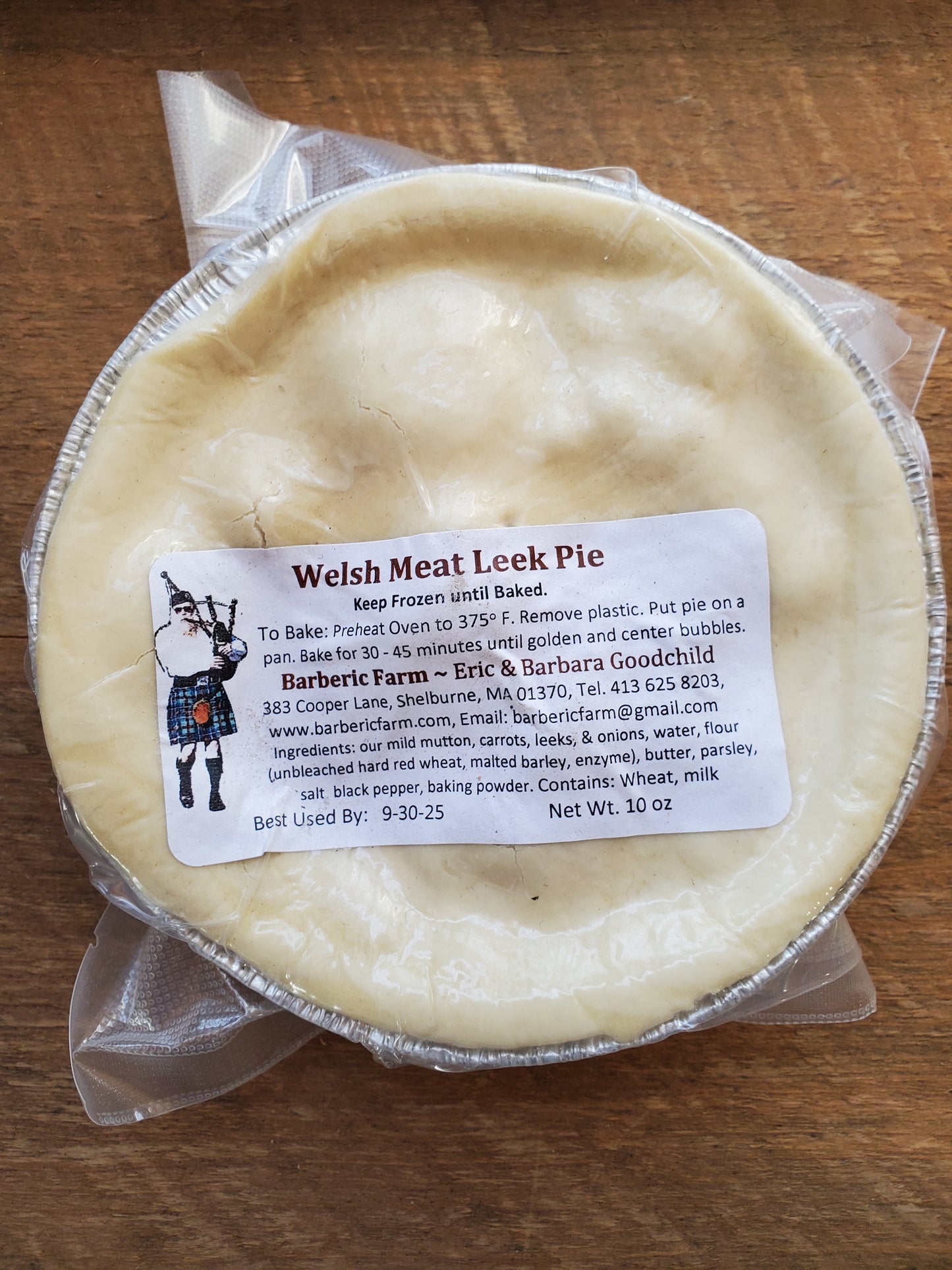 Welsh Meat Leek Pie, 5 inch (Frozen)