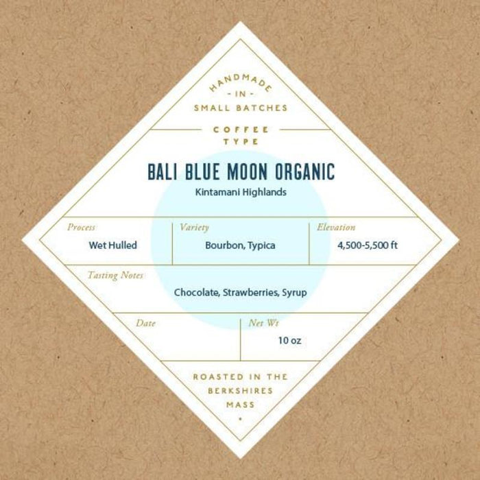Coffee, Bali Blue Moon, Whole Bean, 12 oz