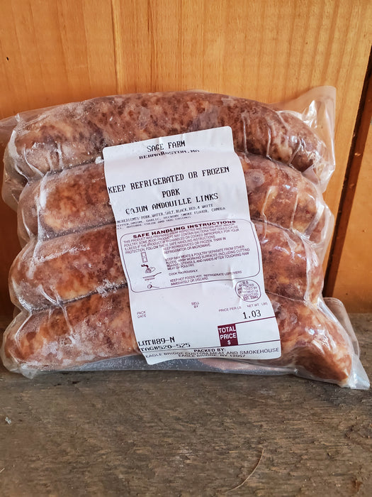 Pork, Cajun Andouille Sausage, 1 lb package