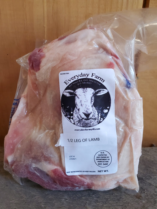Lamb, Leg of Lamb (half), about 3 lbs package
